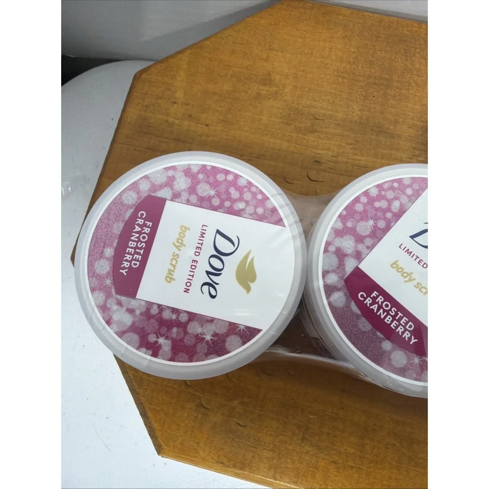 Dove Beauty Body Scrub Holiday Limited Edition- Frosted Cranberry 3.5oz SET OF 3